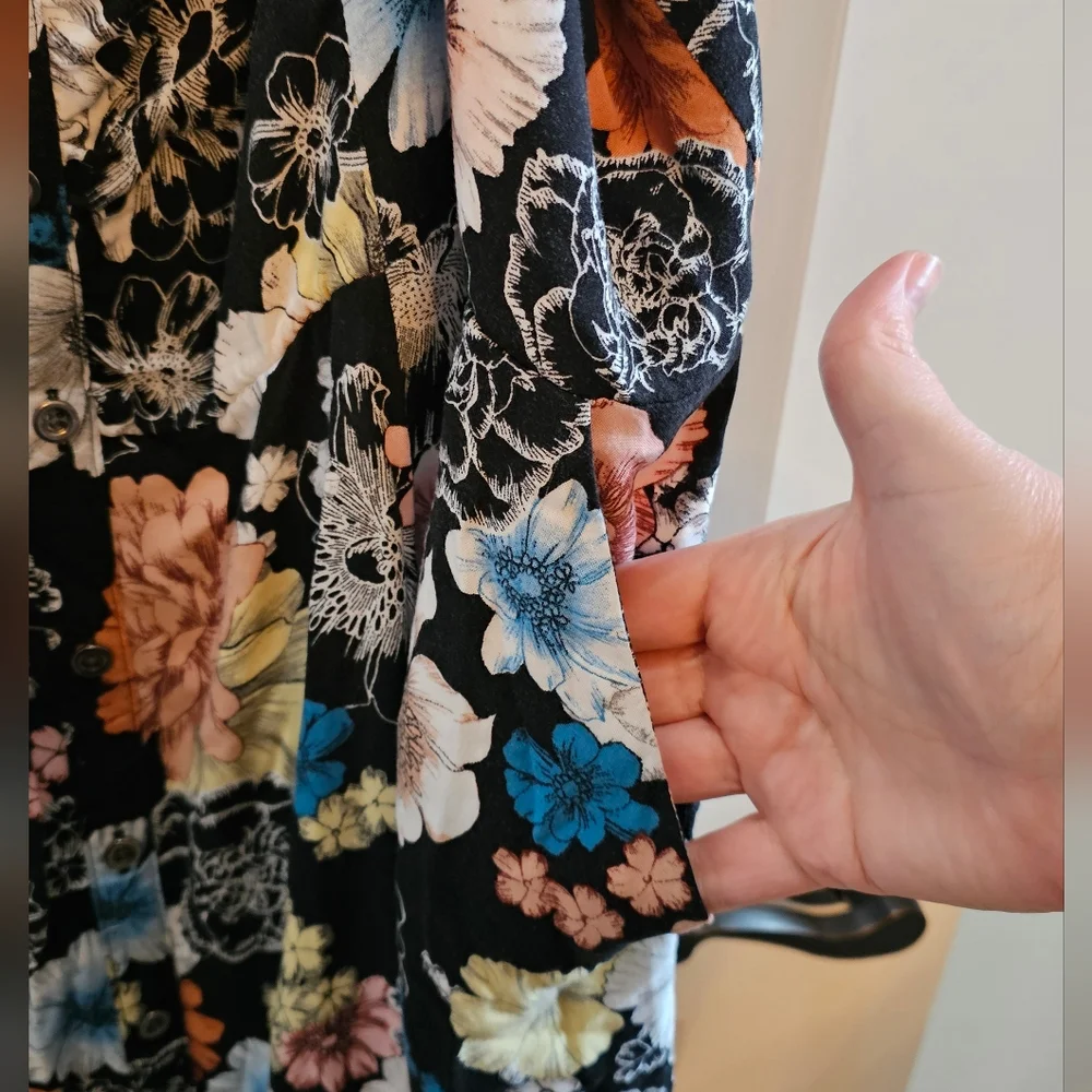 Torrid Midi Challis Button-Front Skater Dress - Picture 8 of 12